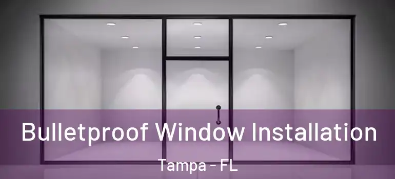  Bulletproof Window Installation Tampa - FL