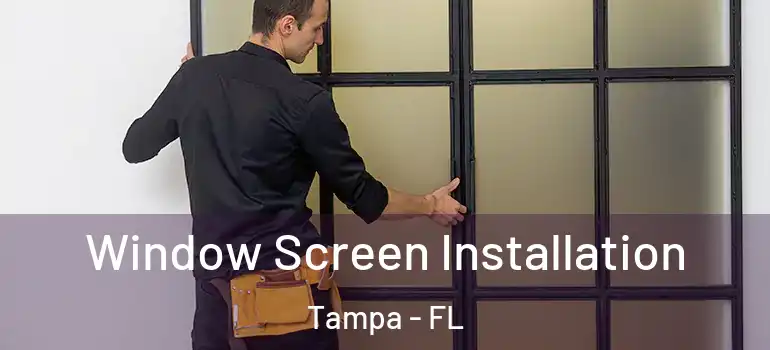 Window Screen Installation Tampa - FL